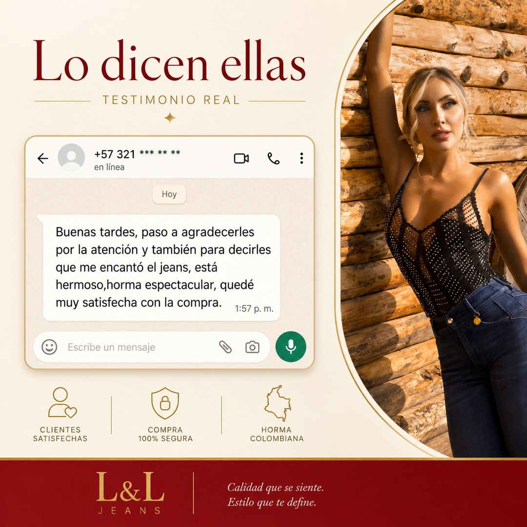 Clienta de L&L Jeans: quedé muy satisfecha con la compra